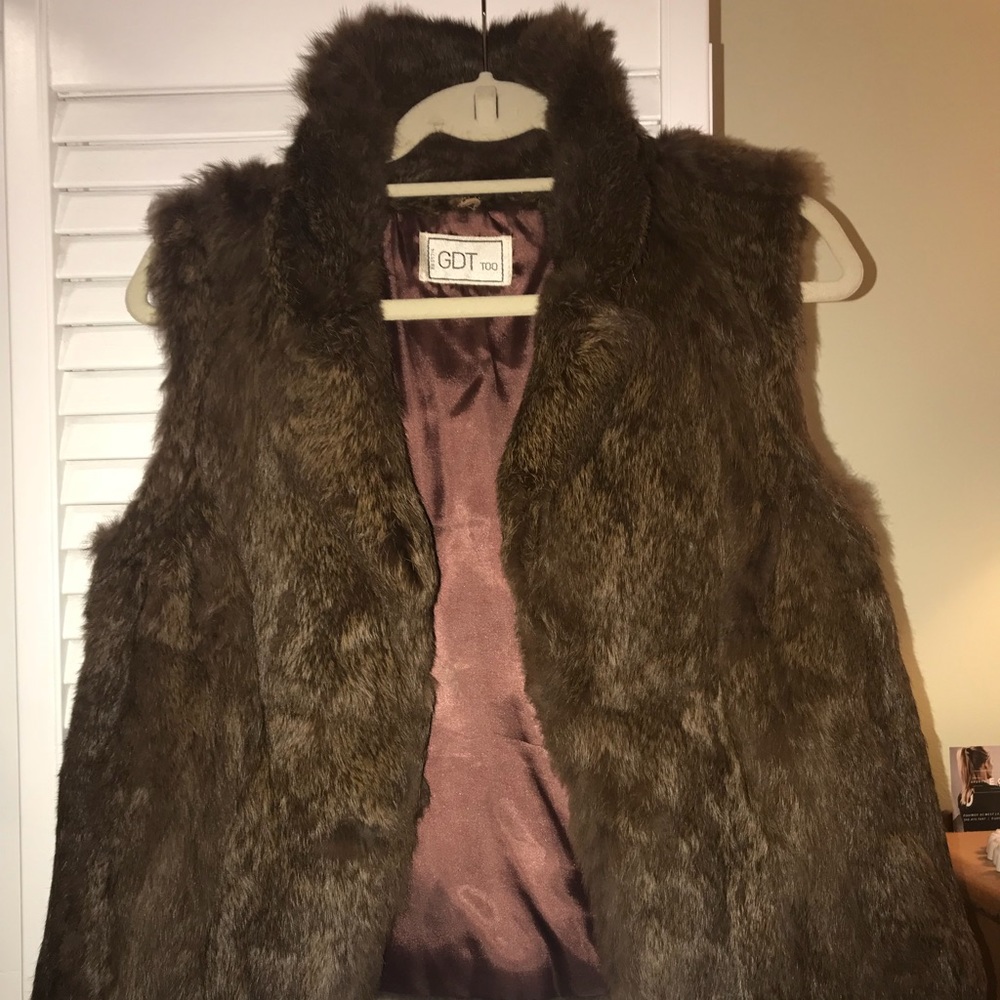 Vintage Custom Rabbit Fur Vest - real